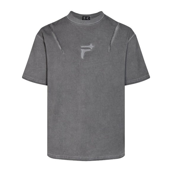 Thug Club Grey Distressed T Shirt With Minimalist Design - Picture 1 of 8